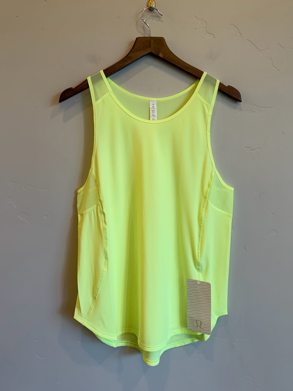 LULULEMON ATHLETICA Neon Yellow Sculpt Tank II